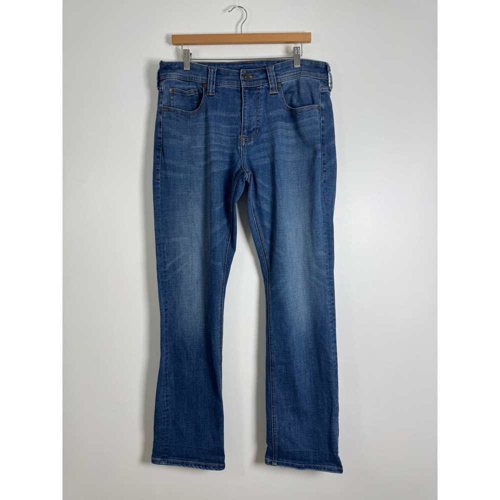 Classic Seven7 Mens 32x32 Straight Leg Jeans Blue Medium Wash Stretch Denim